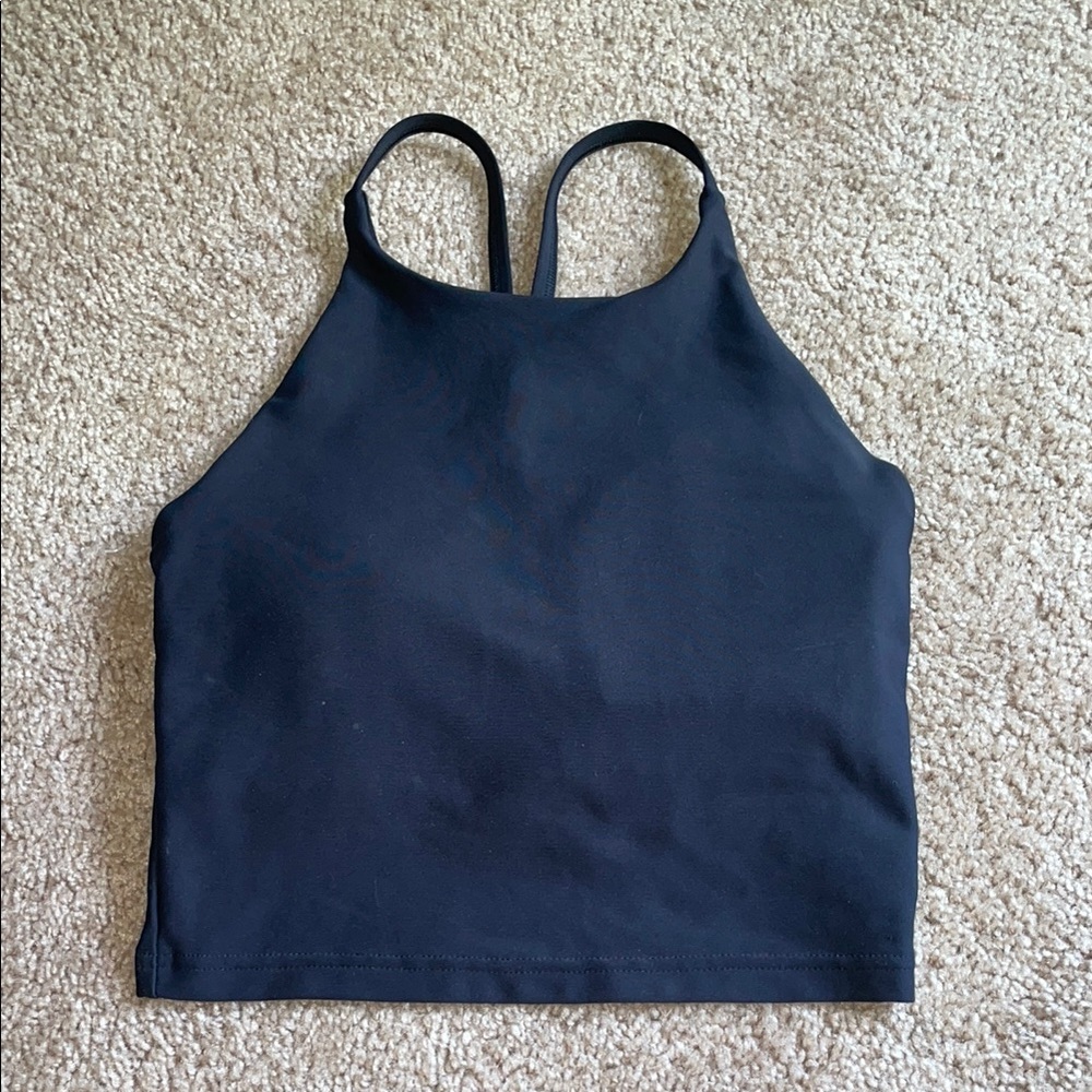 Old Navy Active Black Powersoft Top built in bra size XS active wear bra